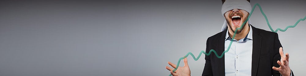 Blindfolded Marketer Laughing
