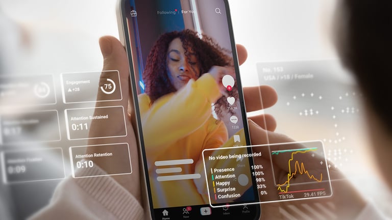 Person viewing a TikTok ad