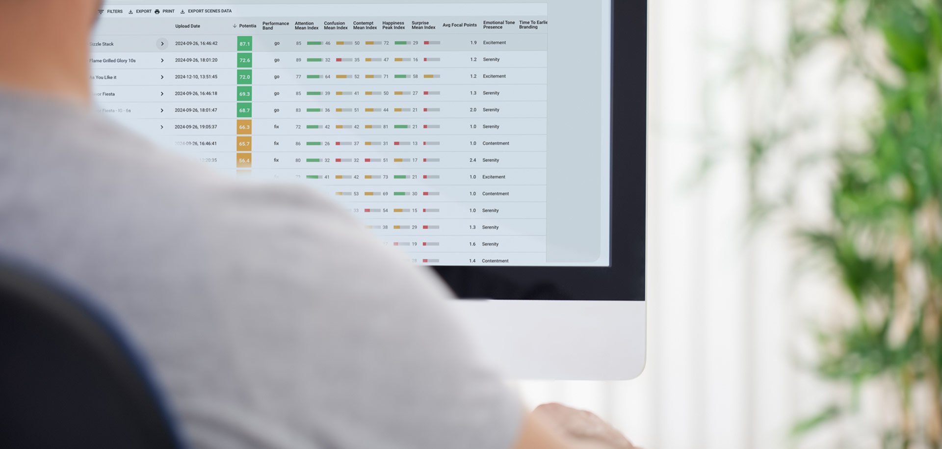 Person viewing PreView dashboard